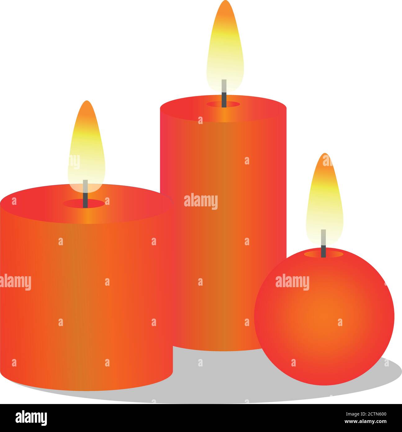 burning Christmas candles vector illustration Stock Vector Image & Art ...