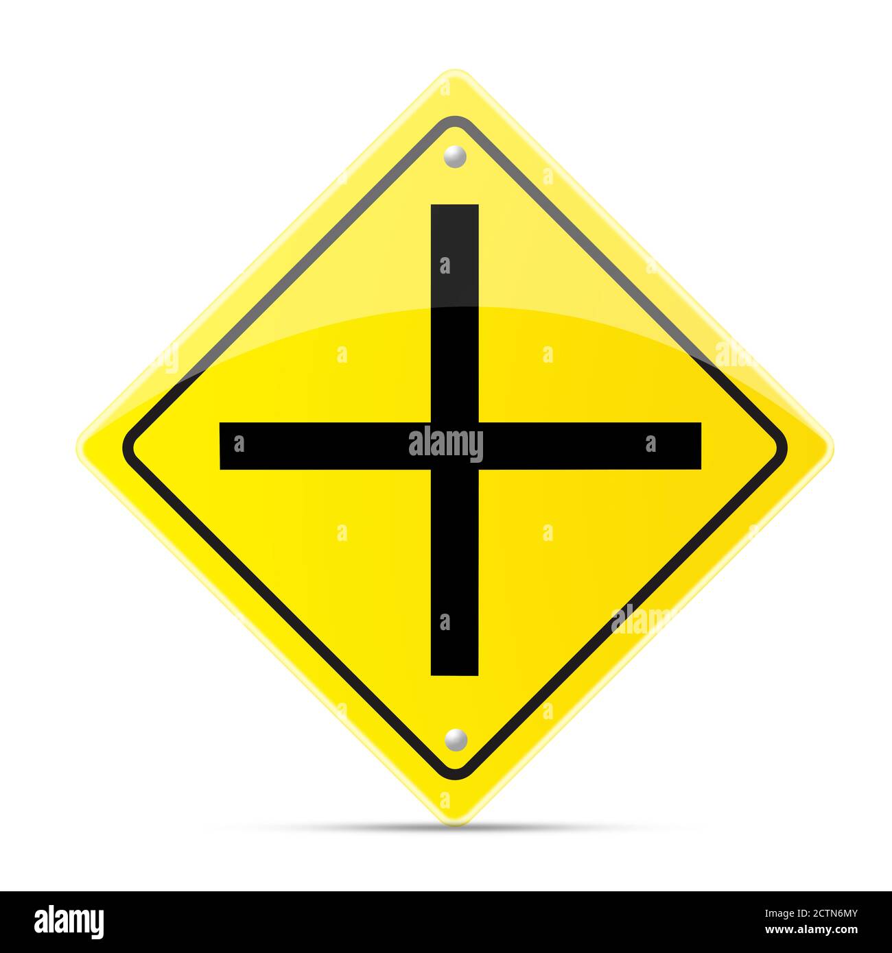 Cross road sign Stock Photo Alamy
