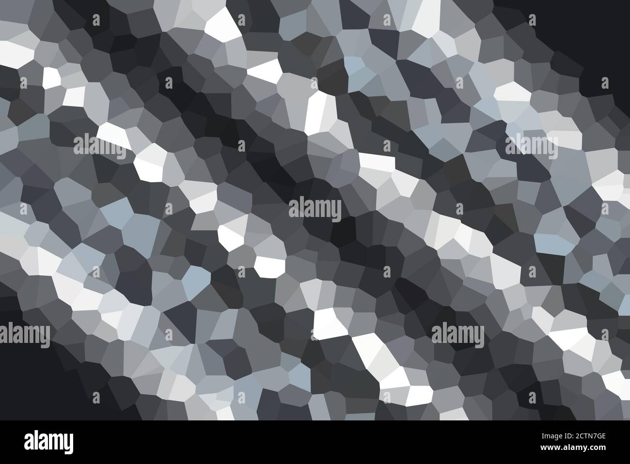 Modern Black & White Low Poly Gradient Crystallize Background Illustration Stock Photo