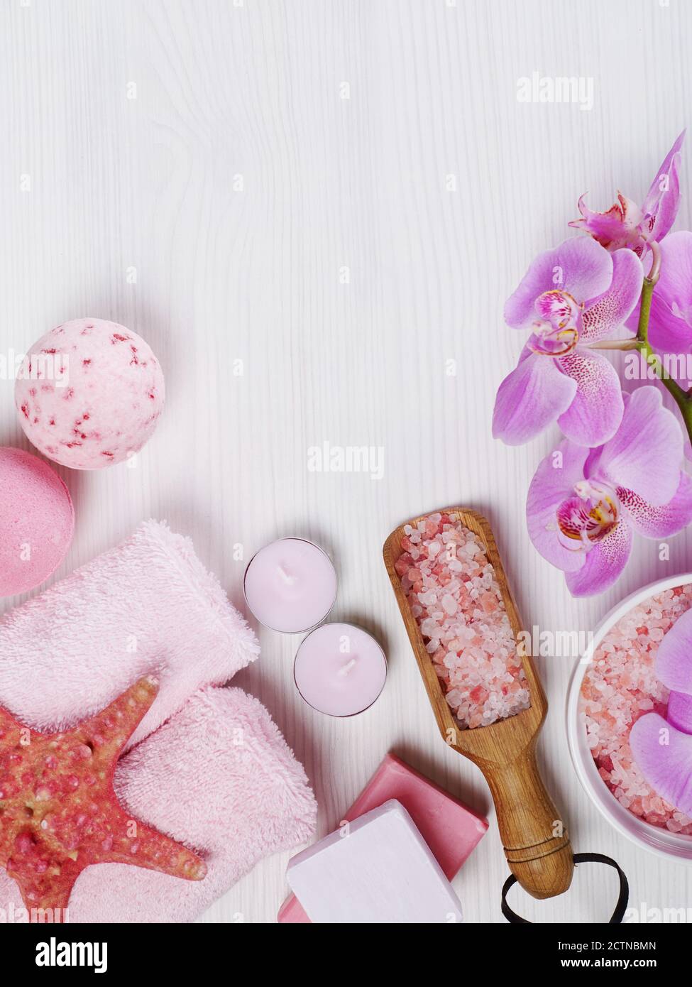 Spa setting with copyspace Stock Photo - Alamy