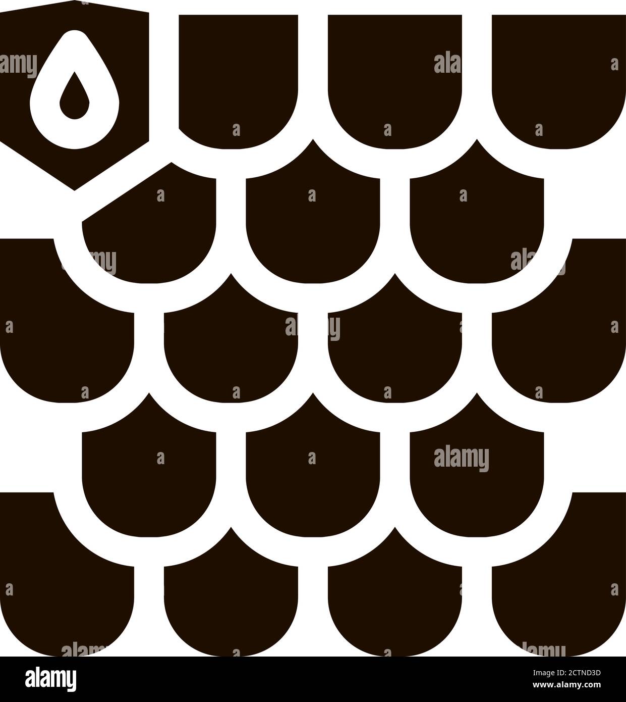 Waterproof Material Roof Vector Icon Stock Vector