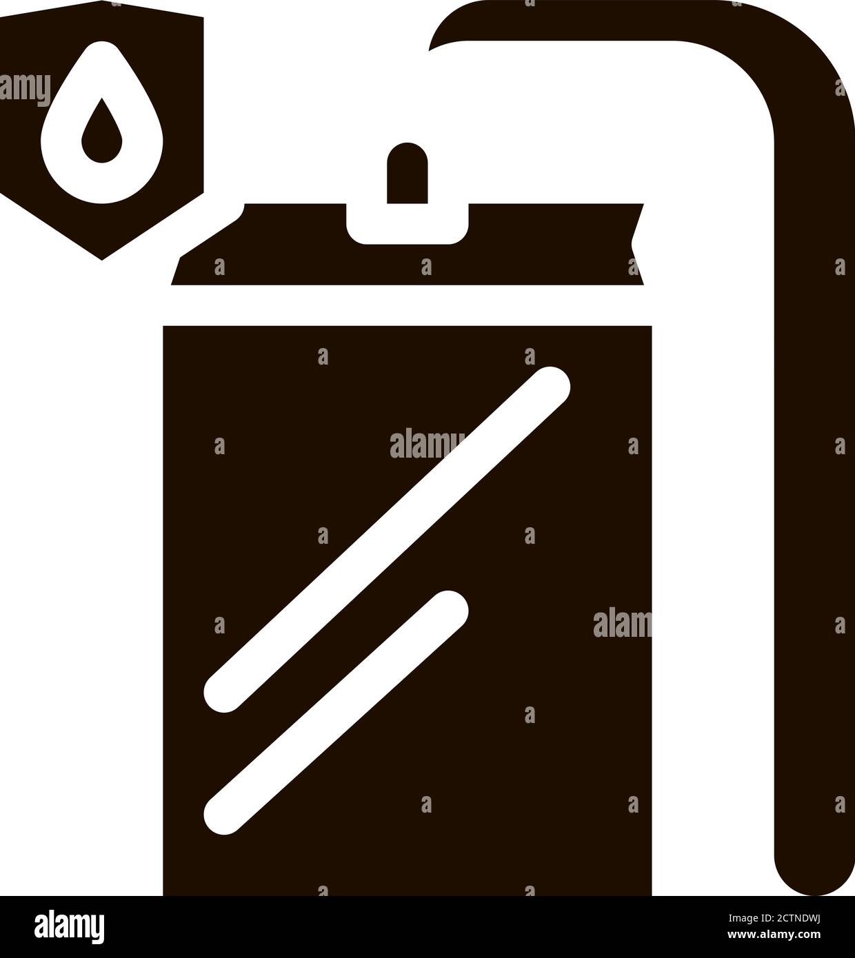 Waterproof Material Thing Cover Vector Line Icon Stock Vector