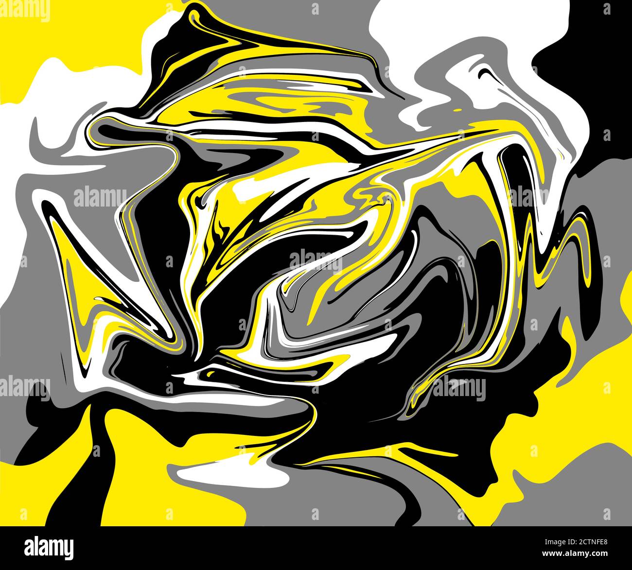 Abstract yellow and black digital abstract creative background with