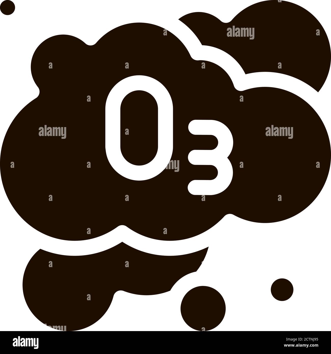 Laundry Service Ozon Foam Vector Icon Stock Vector