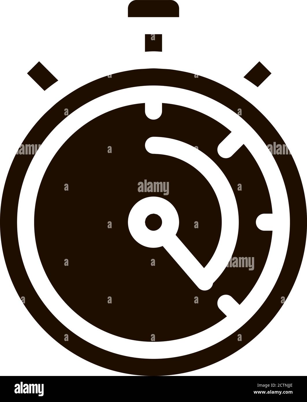 Laundry Service Stop Watch Vector Icon Stock Vector