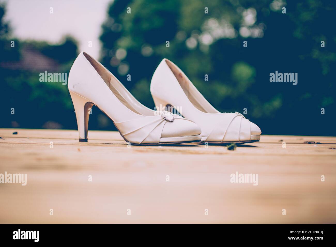 Beautiful wedding shoes Stock Photo Alamy
