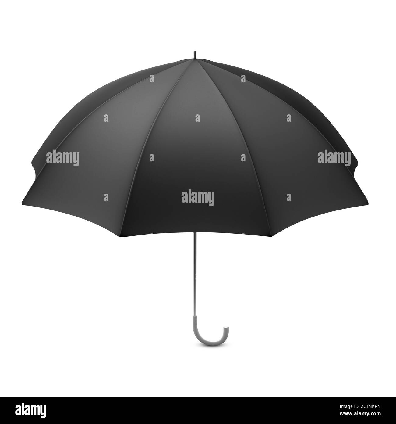 Black umbrella isolated on white Stock Photo Alamy