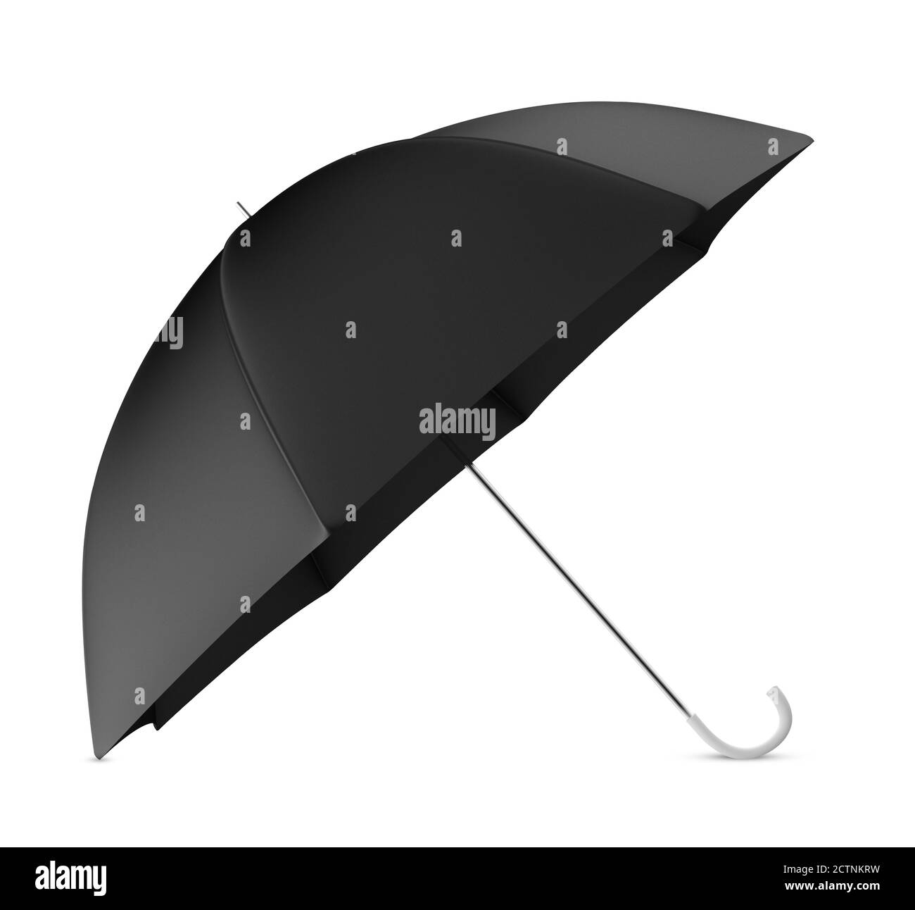 Black umbrella isolated on white Stock Photo Alamy