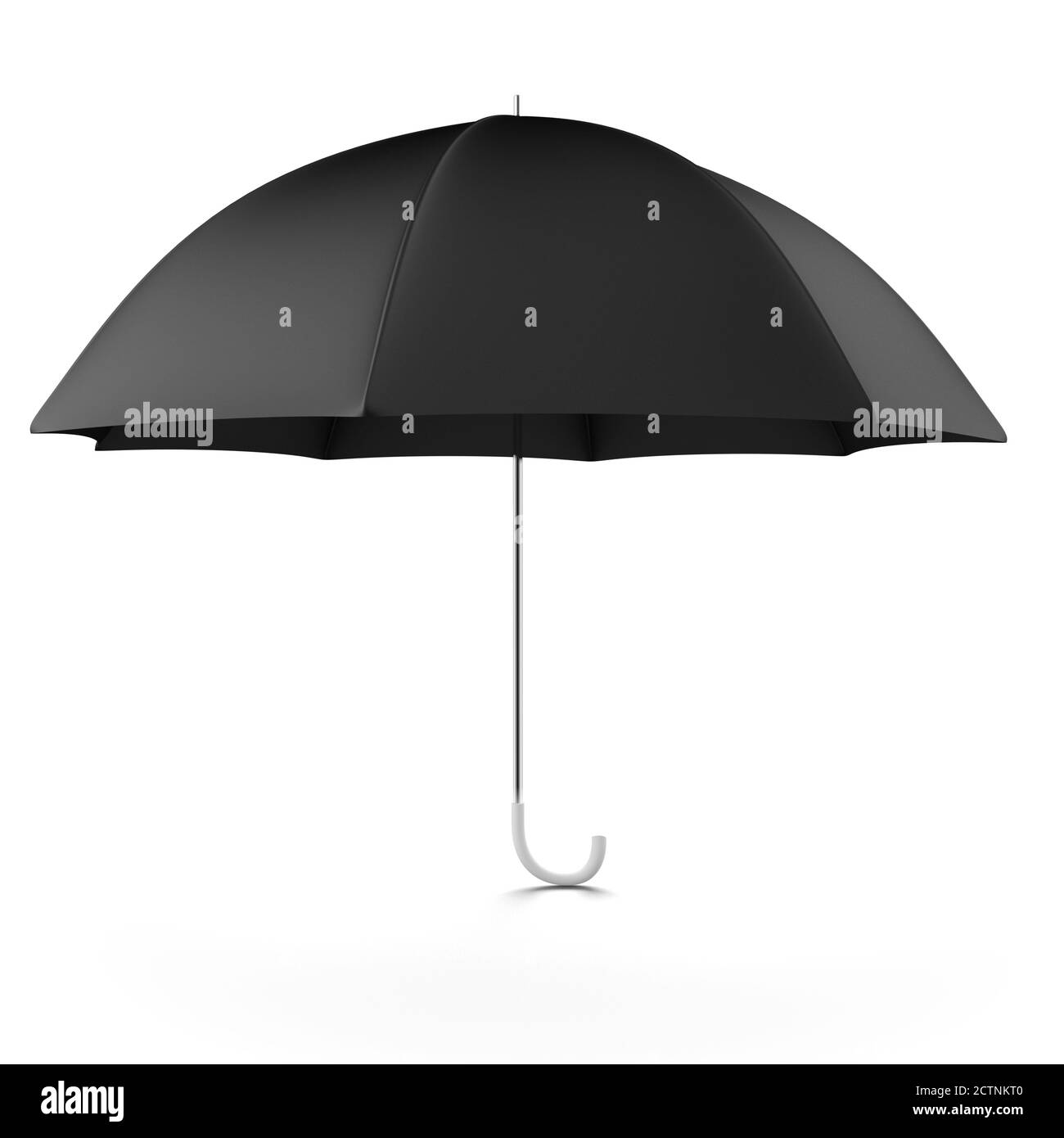 Black umbrella isolated on white Stock Photo Alamy