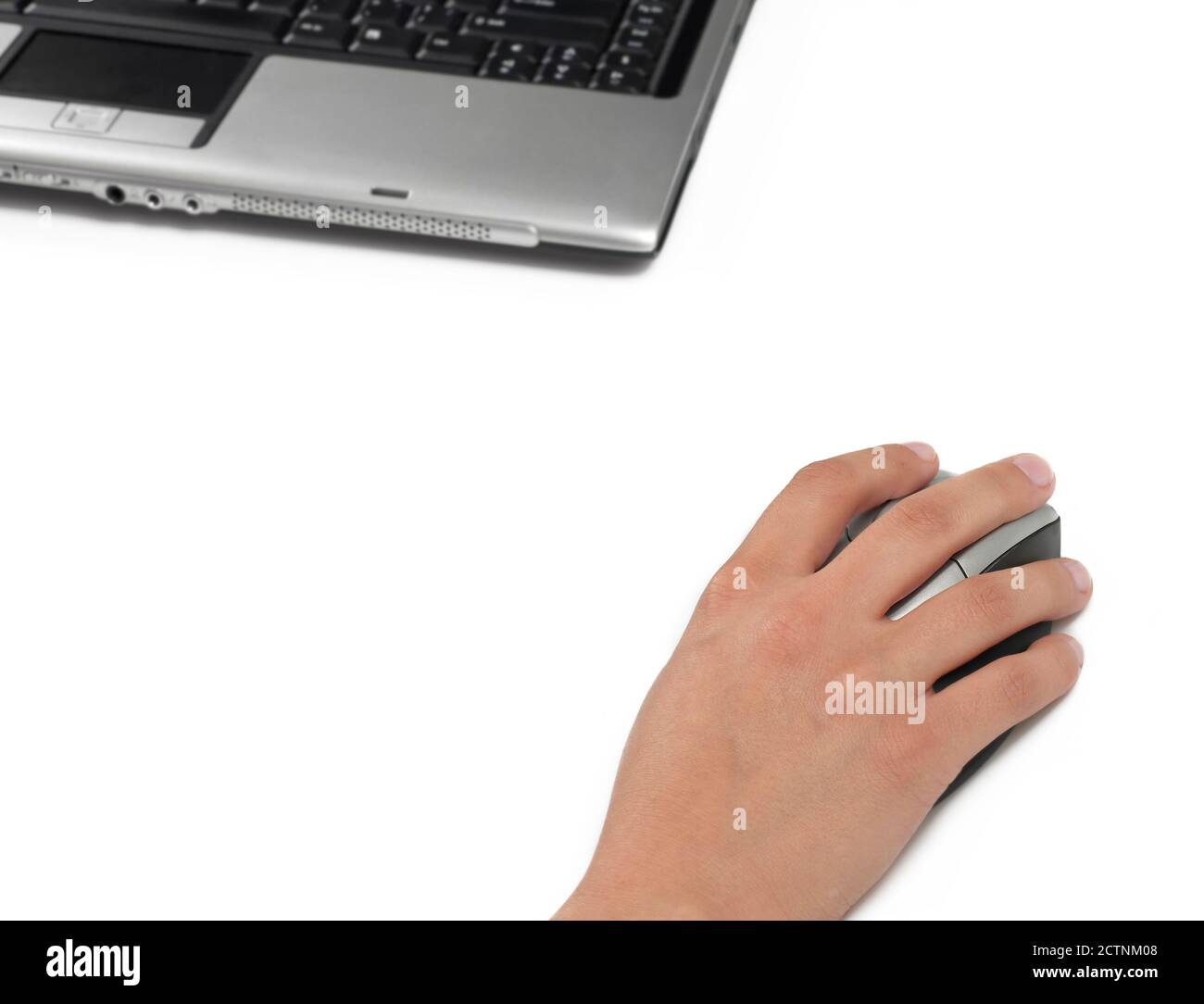 Hand with computer mouse Stock Photo - Alamy