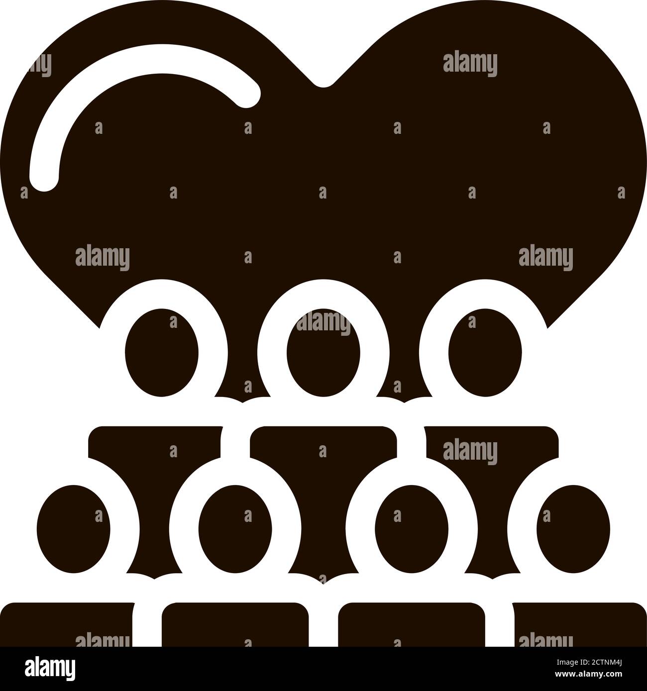 Volunteers Support Love Vector Icon Stock Vector