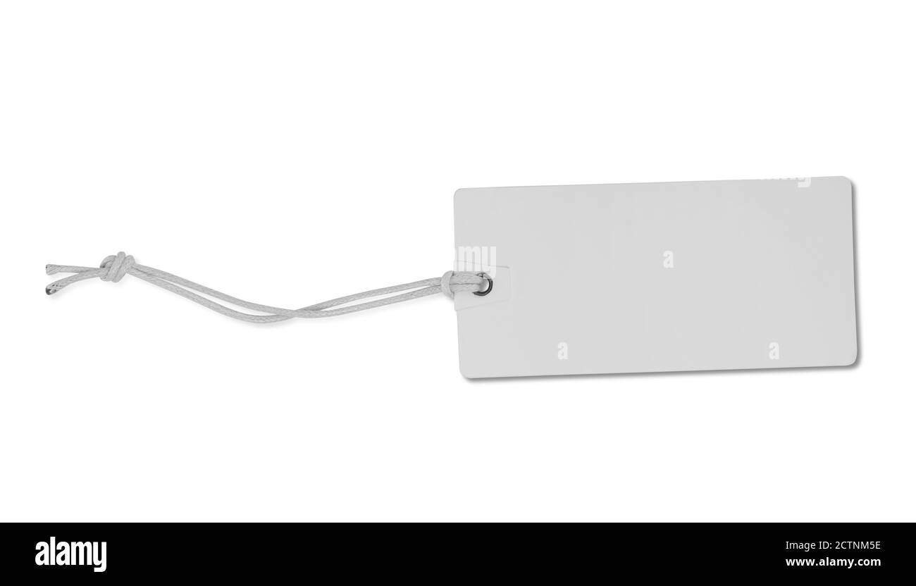 Price tag isolated on white Stock Photo - Alamy