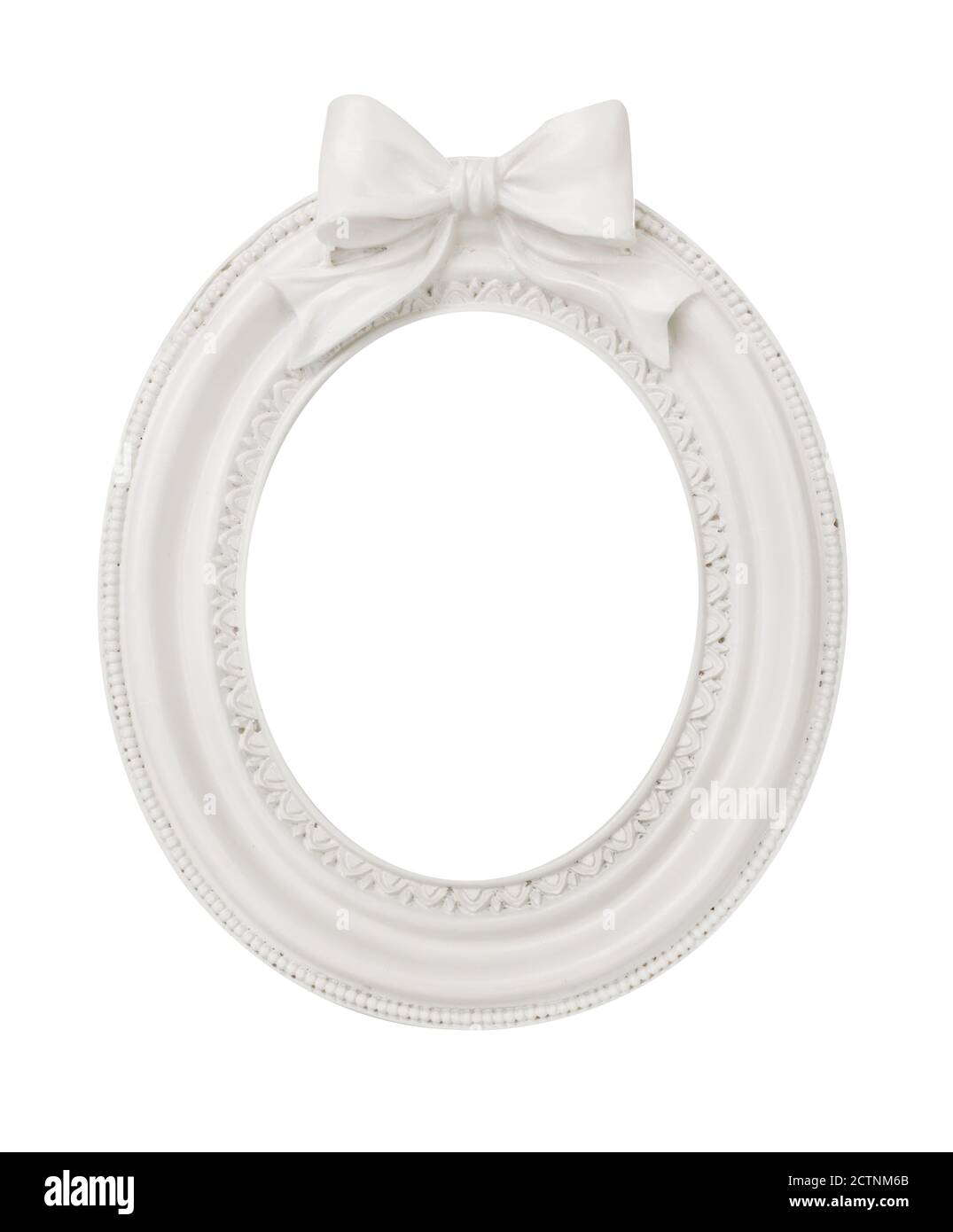 White oval frame isolated Stock Photo Alamy