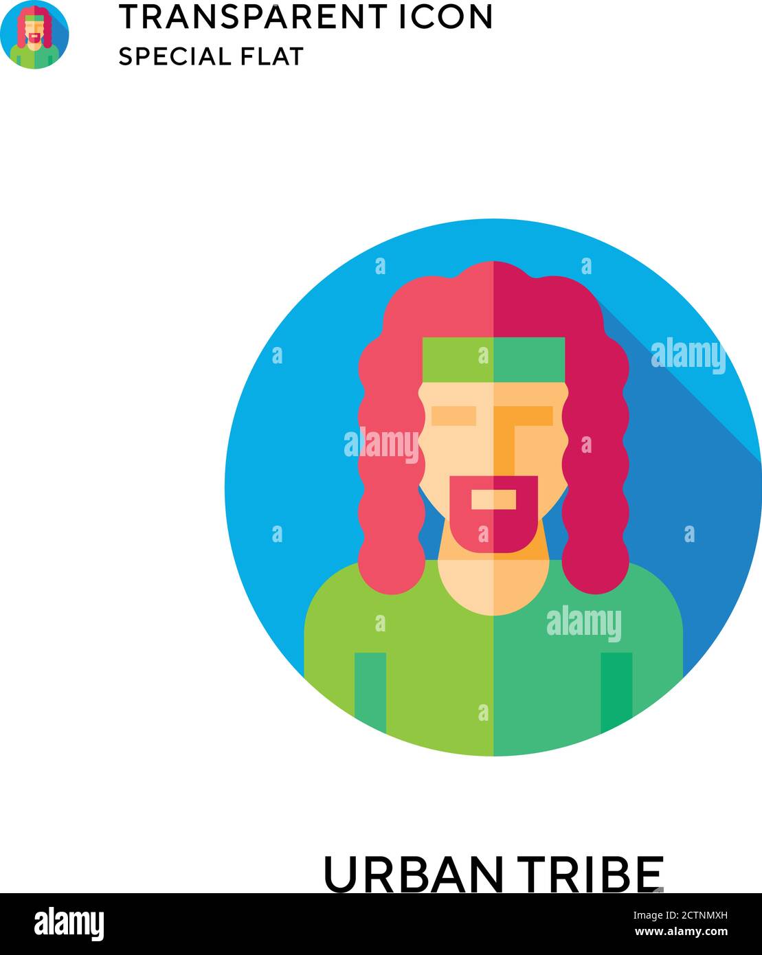 Urban tribe vector icon. Flat style illustration. EPS 10 vector. Stock Vector