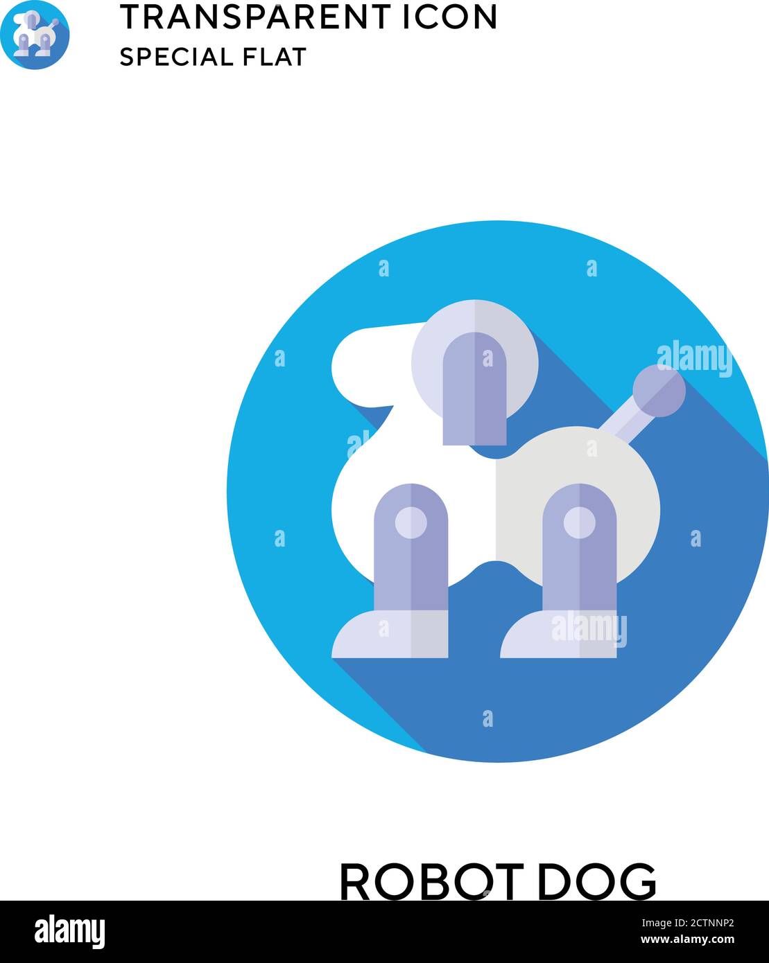 Robot dog vector icon. Flat style illustration. EPS 10 vector Stock ...