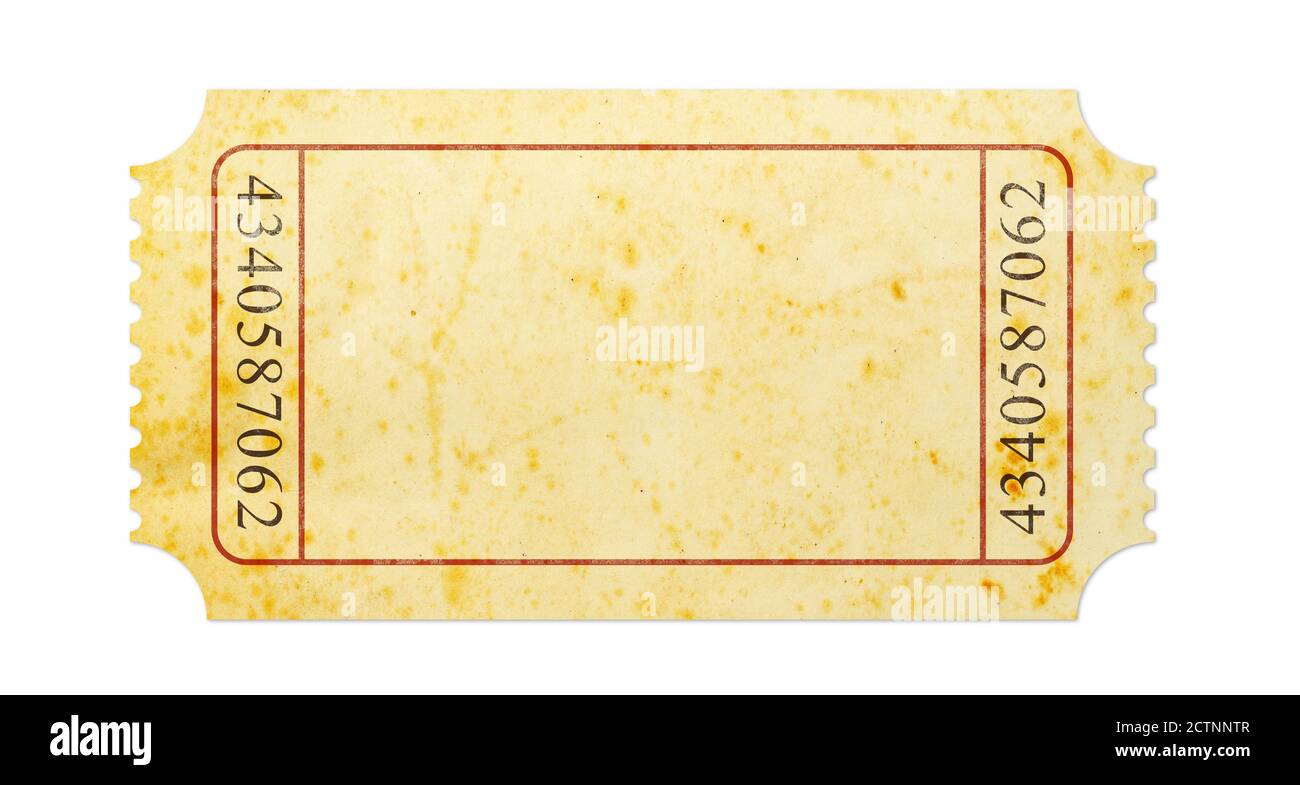 Blank vintage ticket Stock Photo - Alamy