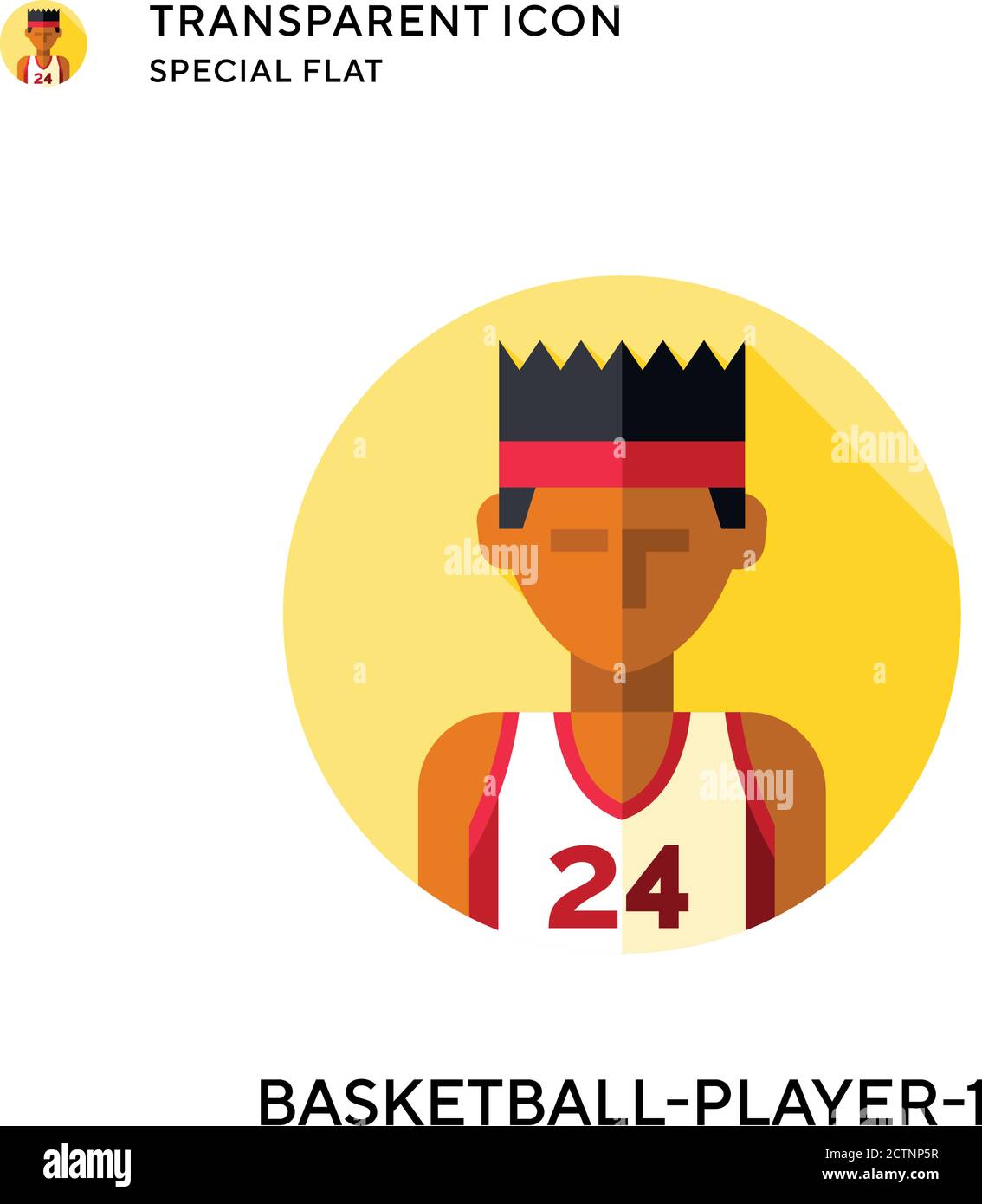 Basketball-player-1 vector icon. Flat style illustration. EPS 10 vector. Stock Vector