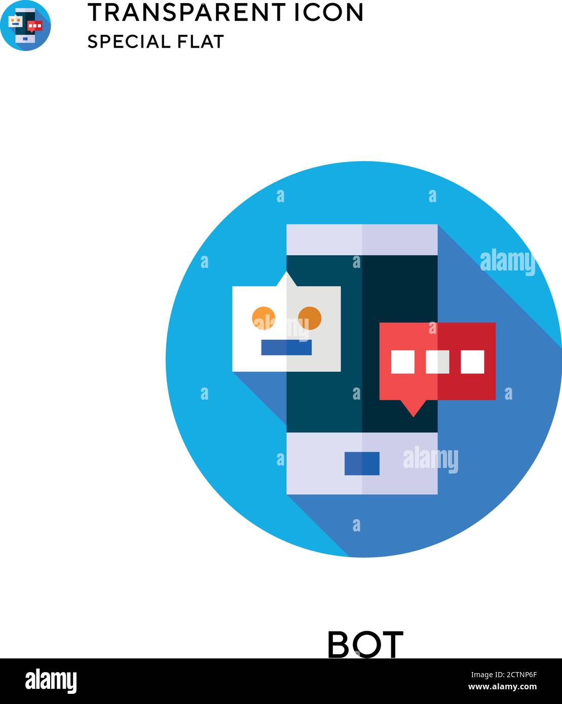 Bot vector icon. Flat style illustration. EPS 10 vector Stock Vector ...