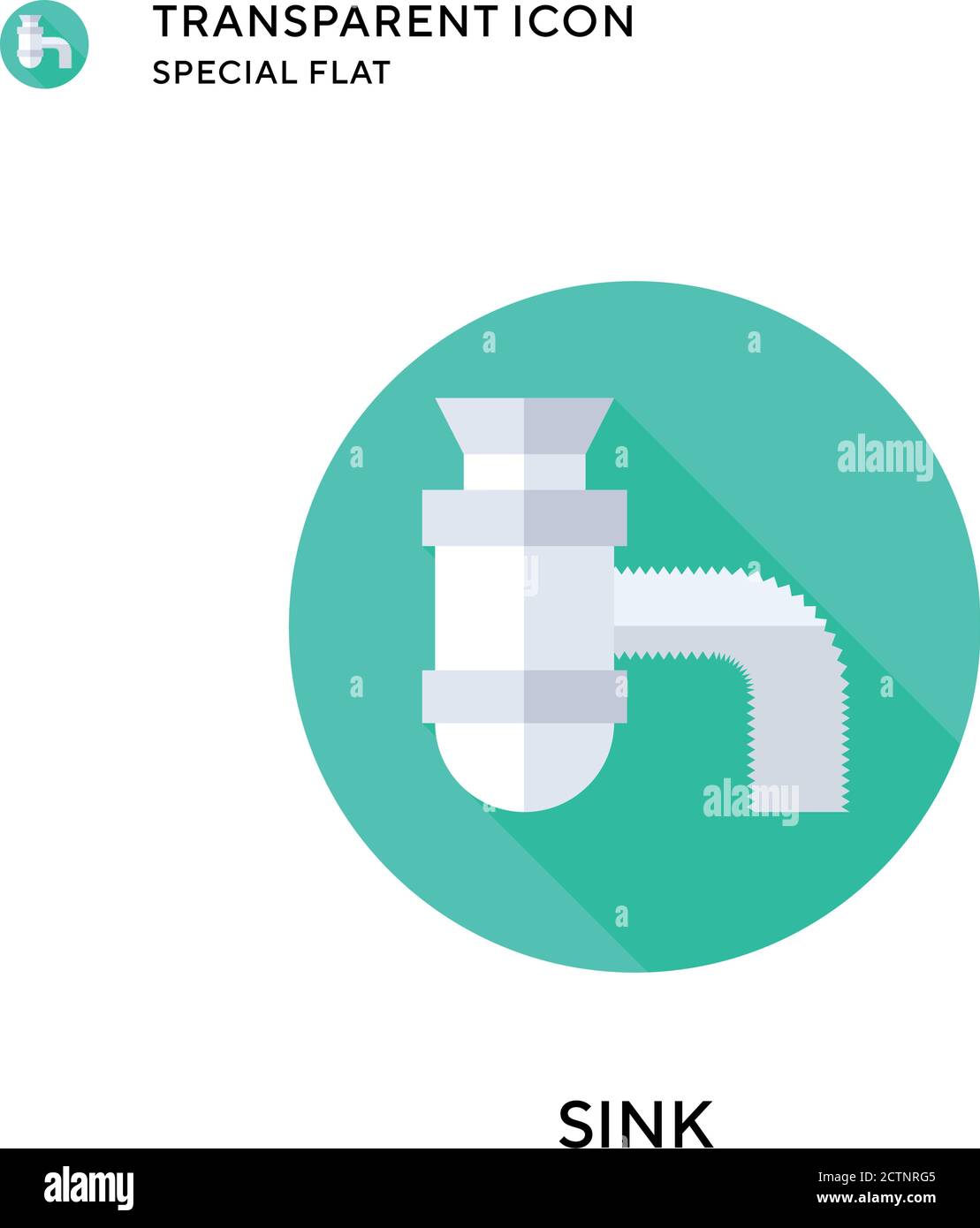 Sink vector icon. Flat style illustration. EPS 10 vector Stock Vector ...
