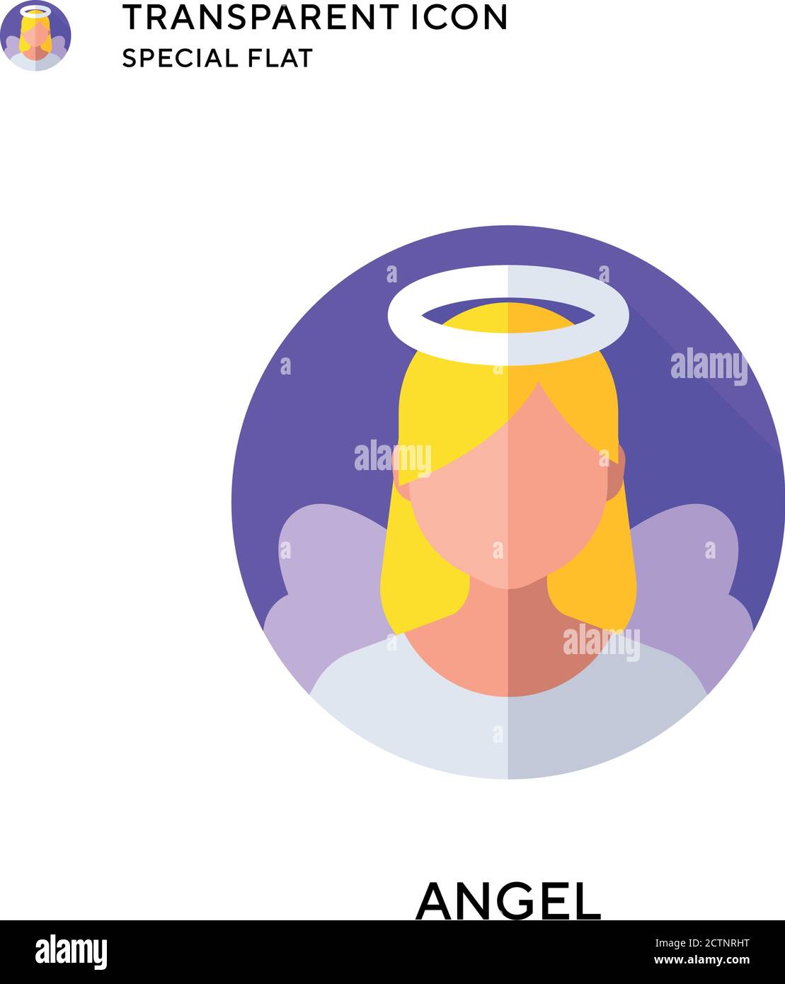 Angel vector icon. Flat style illustration. EPS 10 vector Stock Vector ...
