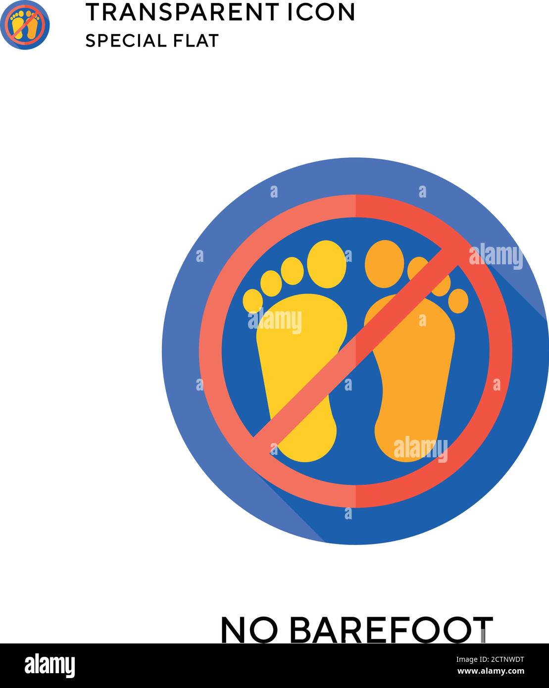 No barefoot vector icon. Flat style illustration. EPS 10 vector Stock ...