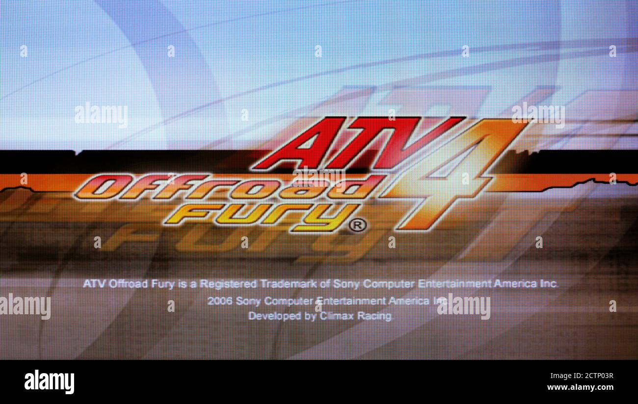 Atv Off Road Fury 4 Sony Playstation 2 Ps2 Editorial Use Only Stock Photo Alamy
