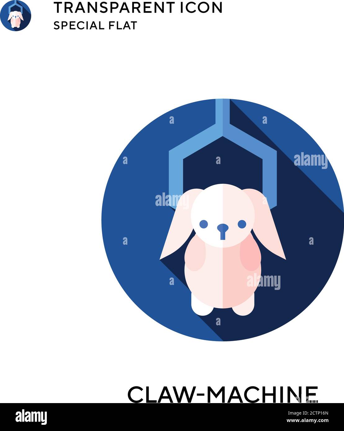 Claw-machine vector icon. Flat style illustration. EPS 10 vector. Stock Vector
