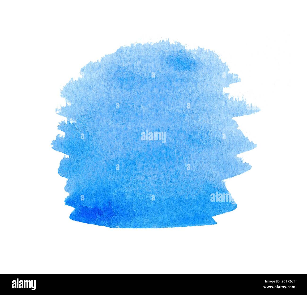 Blue watercolor abstract background or texture isolated on white Stock ...