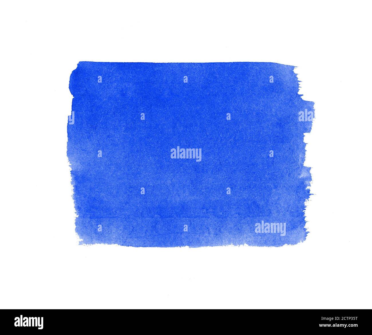 Watercolor bright squared blue background texture isolated on white Stock Photo