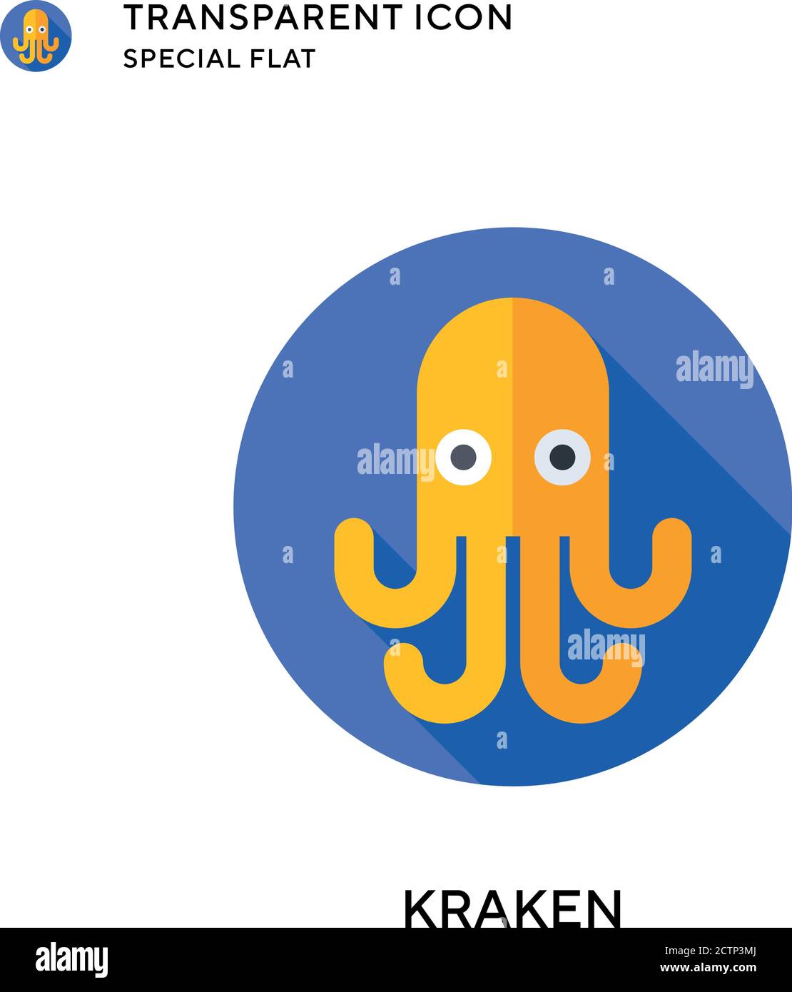 Kraken Vector Icon Flat Style Illustration Eps 10 Vector Stock Vector Image Art Alamy