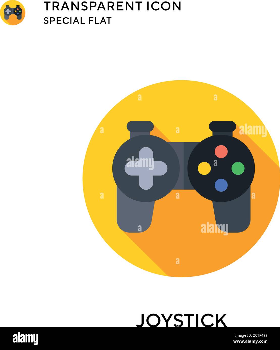 Joystick vector icon. Flat style illustration. EPS 10 vector Stock ...