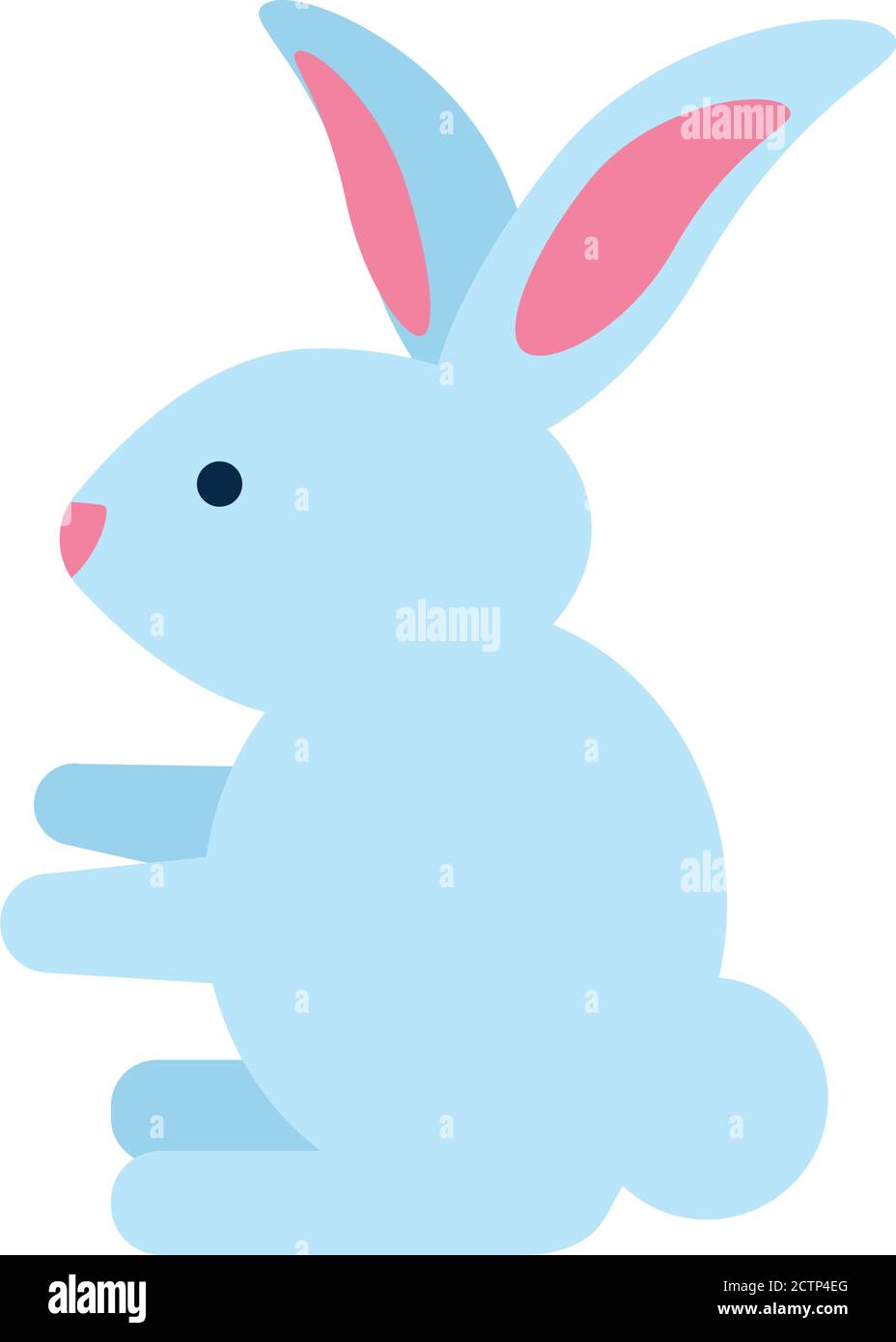 cute rabbit seated animal farm icon vector illustration design Stock ...