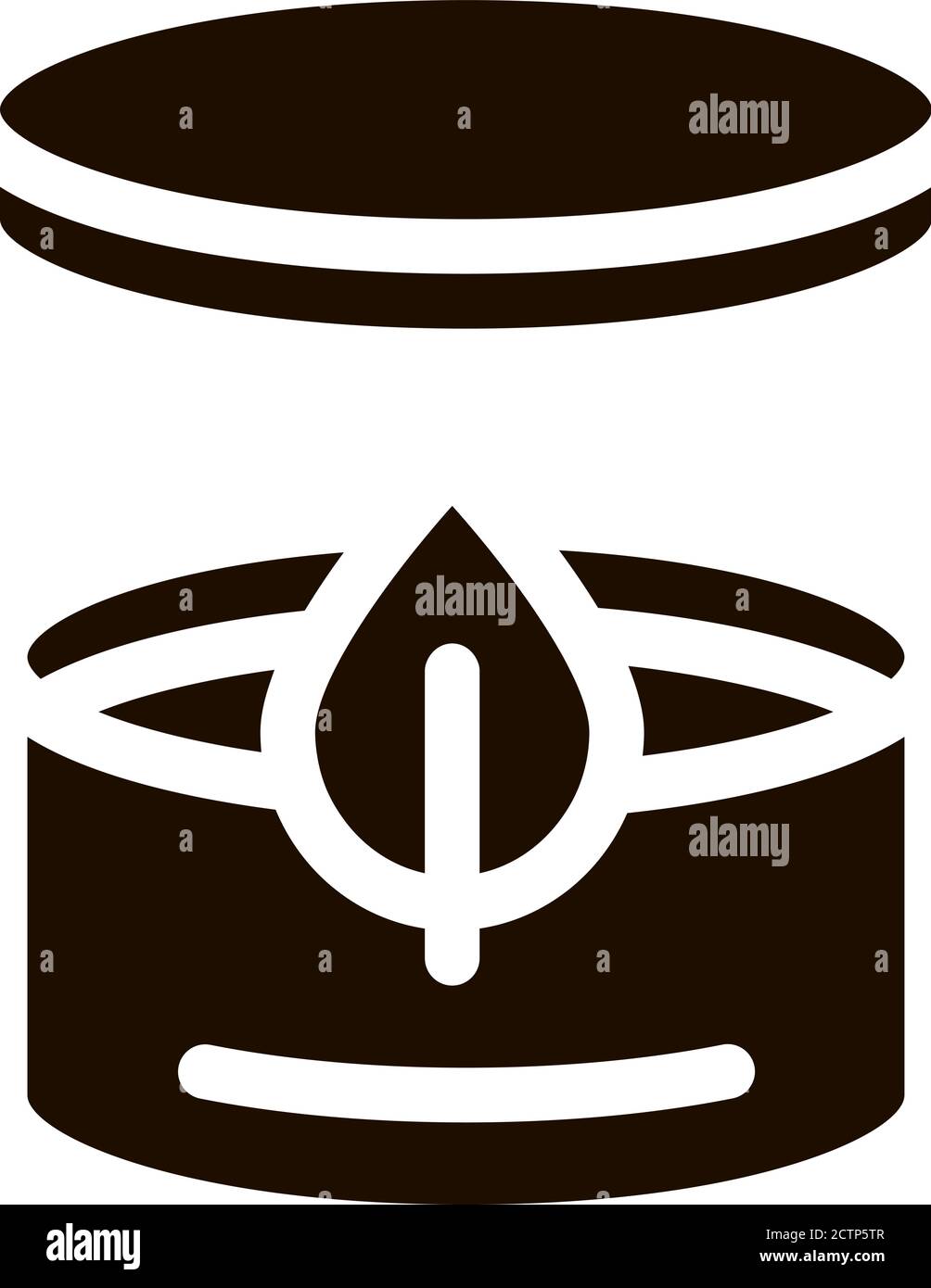 Cream Container And Leaf Vector Icon Stock Vector Image & Art - Alamy