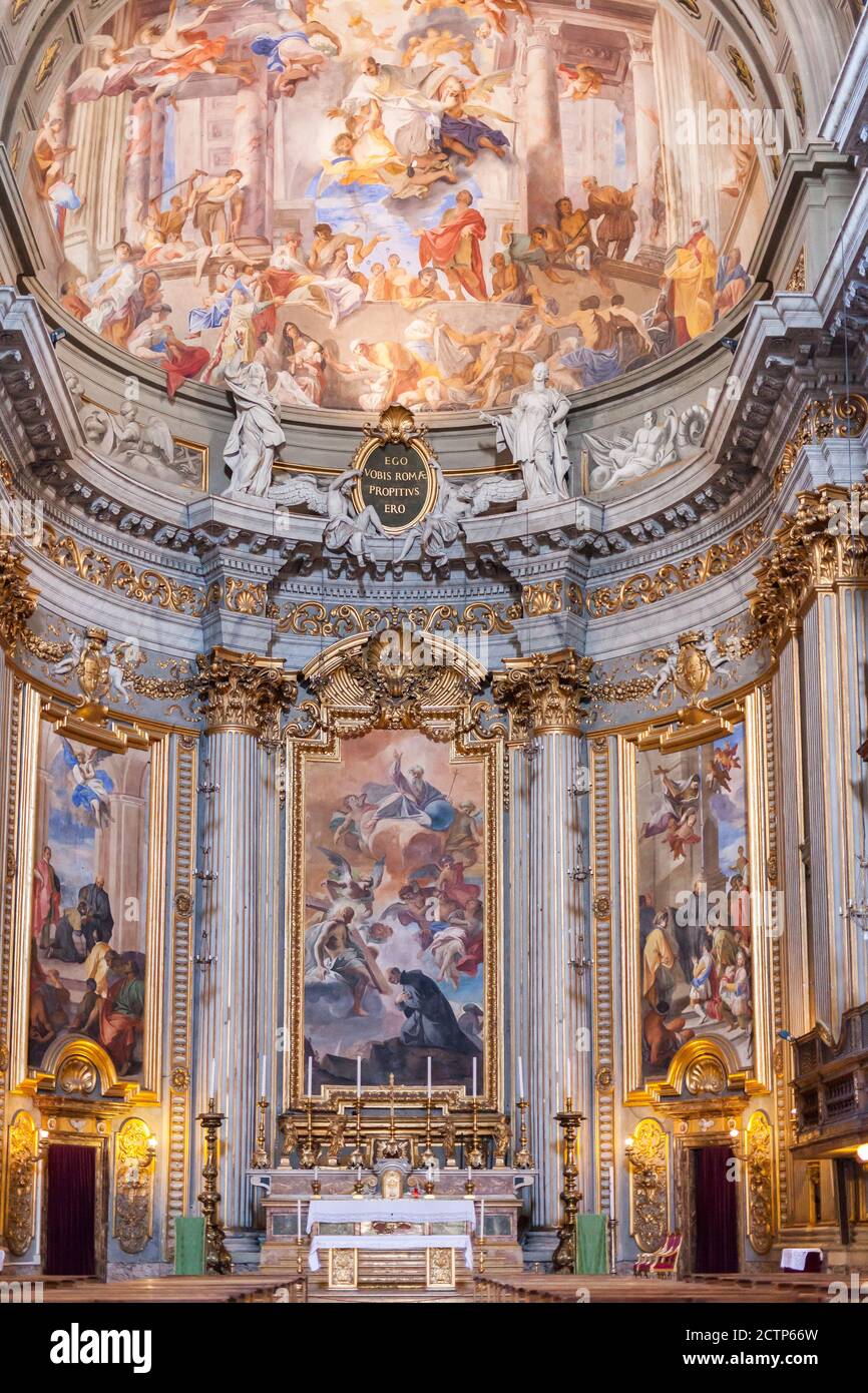 ROME, ITALY - 2014 AUGUST 18. Interior of the Church of St. Ignatius of
