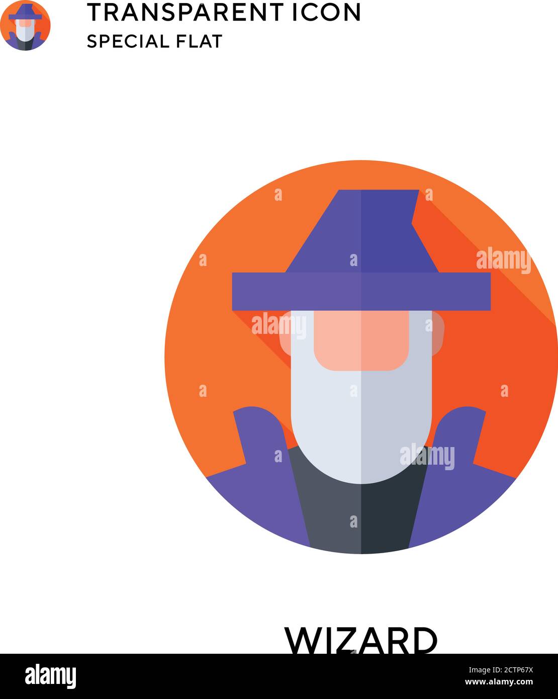 Wizard vector icon. Flat style illustration. EPS 10 vector Stock Vector ...