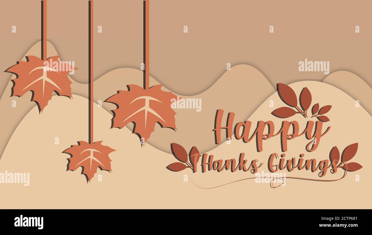 New !!! Happy Thanks Giving Stock Vector