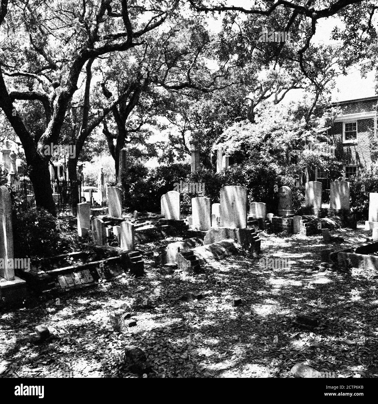 old burial grounds in Beaufort, NC Stock Photo