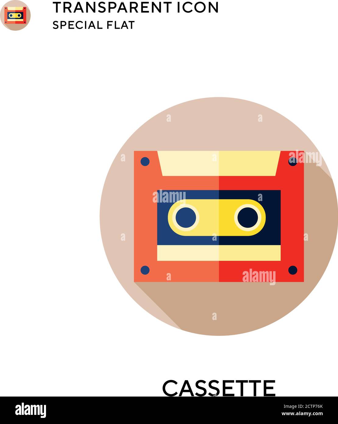 Cassette vector icon. Flat style illustration. EPS 10 vector Stock ...
