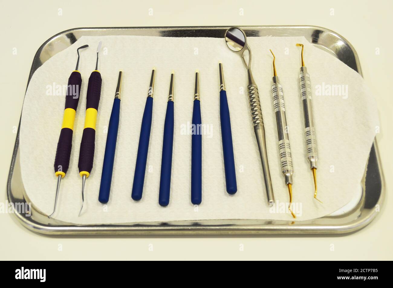 Set of dental instruments Stock Photo Alamy