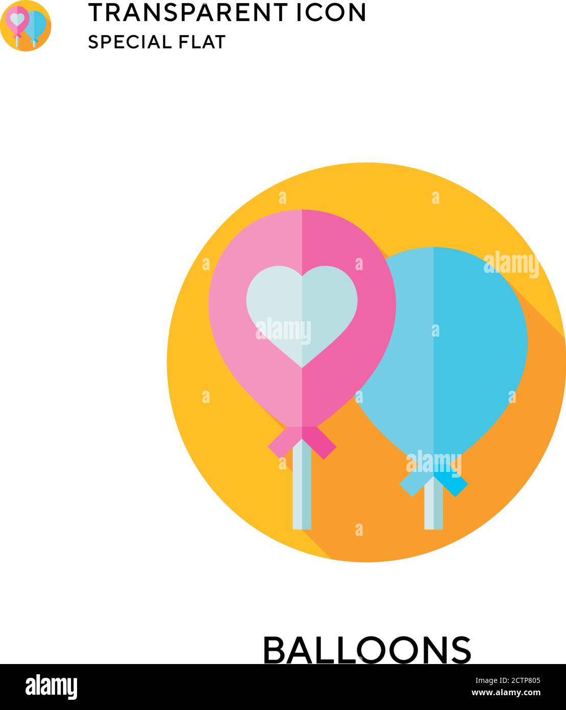 Balloons vector icon. Flat style illustration. EPS 10 vector Stock ...