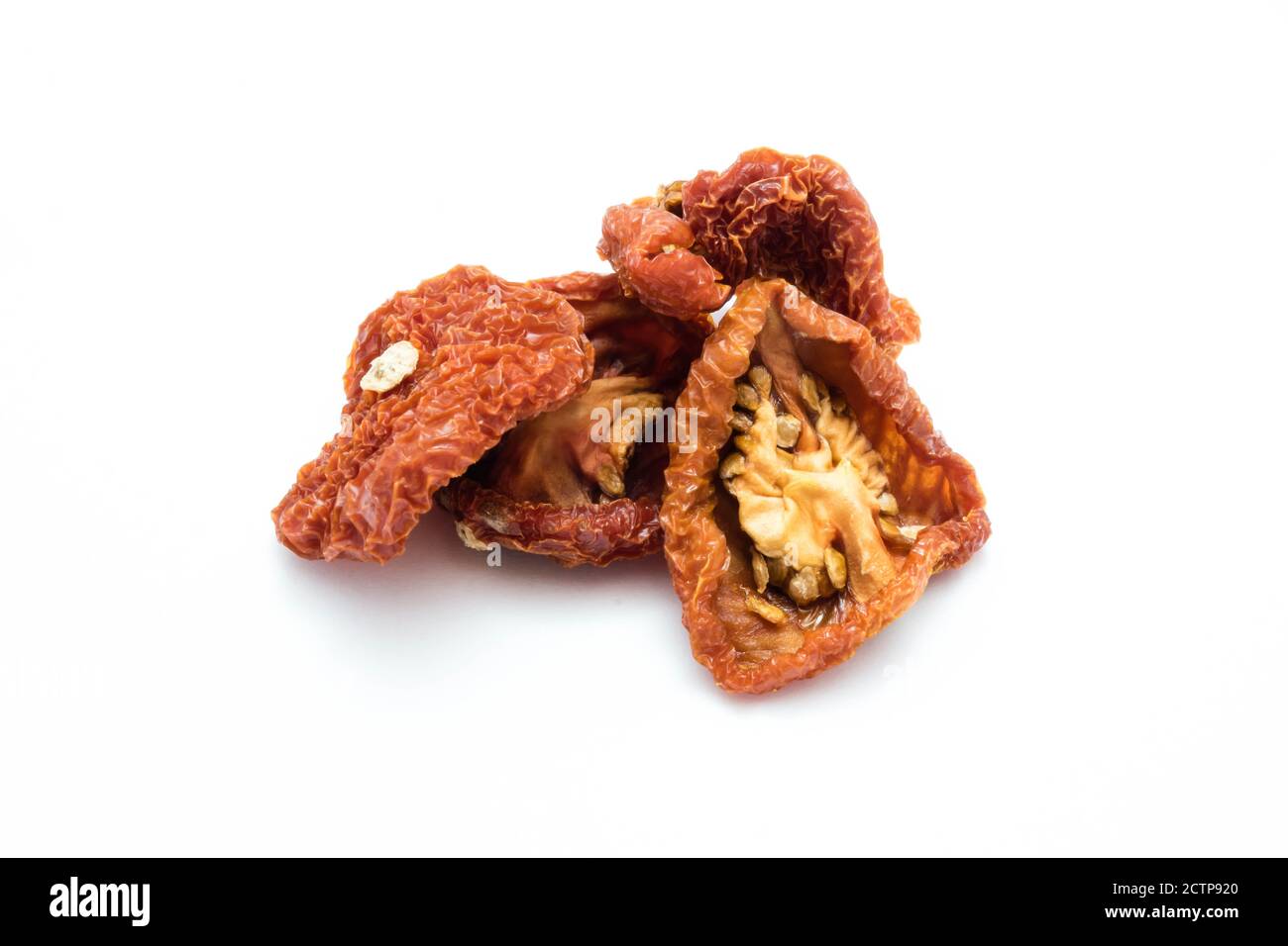 dried tomatoes isolated on white background Stock Photo