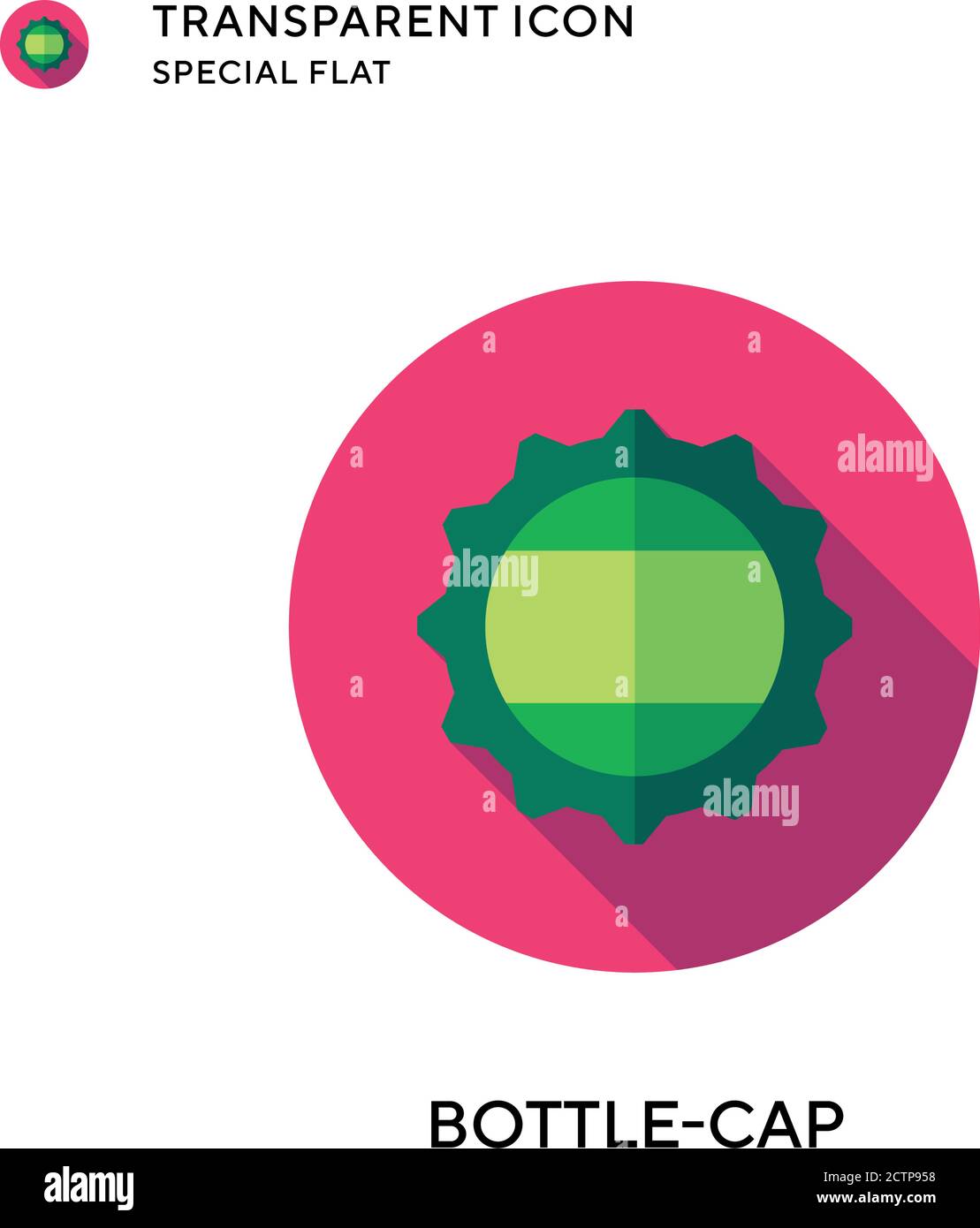 Bottle-cap vector icon. Flat style illustration. EPS 10 vector. Stock Vector