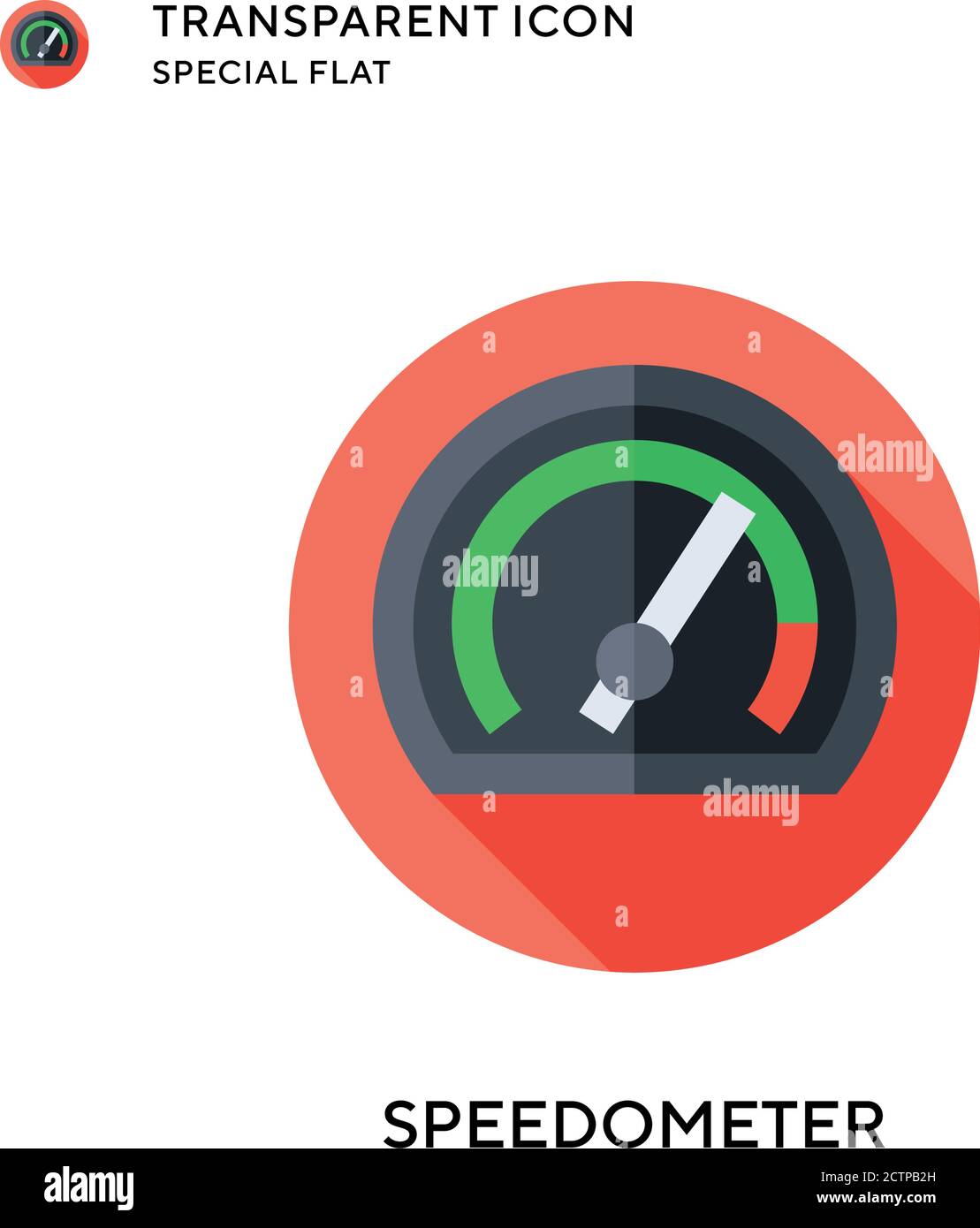 Speedometer vector icon. Flat style illustration. EPS 10 vector Stock ...