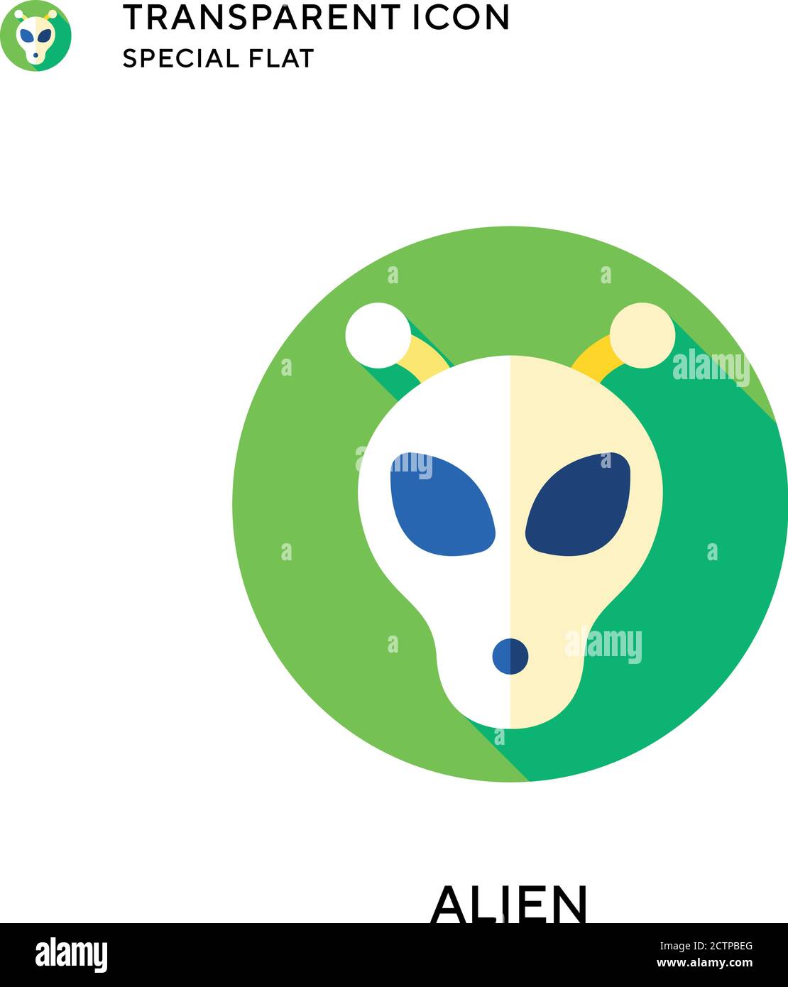 Alien vector icon. Flat style illustration. EPS 10 vector Stock Vector ...