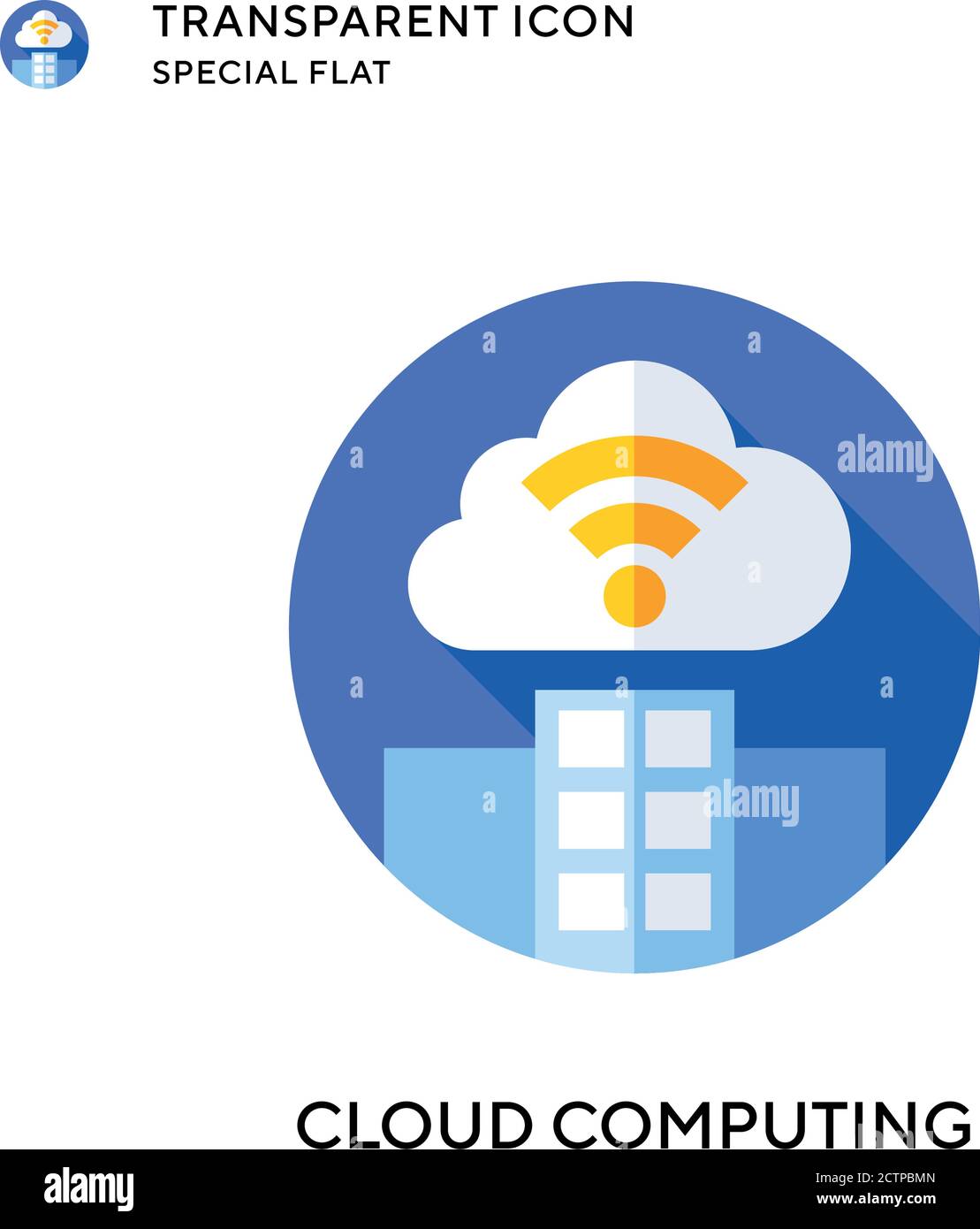 Cloud computing vector icon. Flat style illustration. EPS 10 vector ...