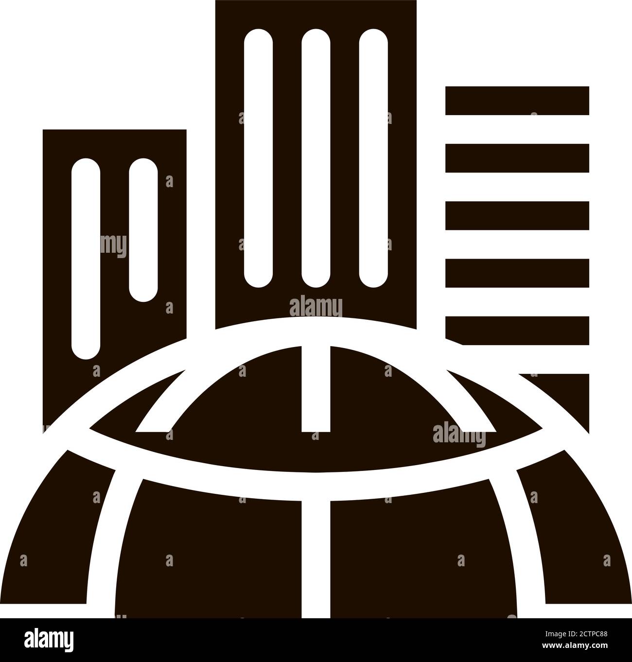 Skyscraper Earth Problem Vector Icon Stock Vector
