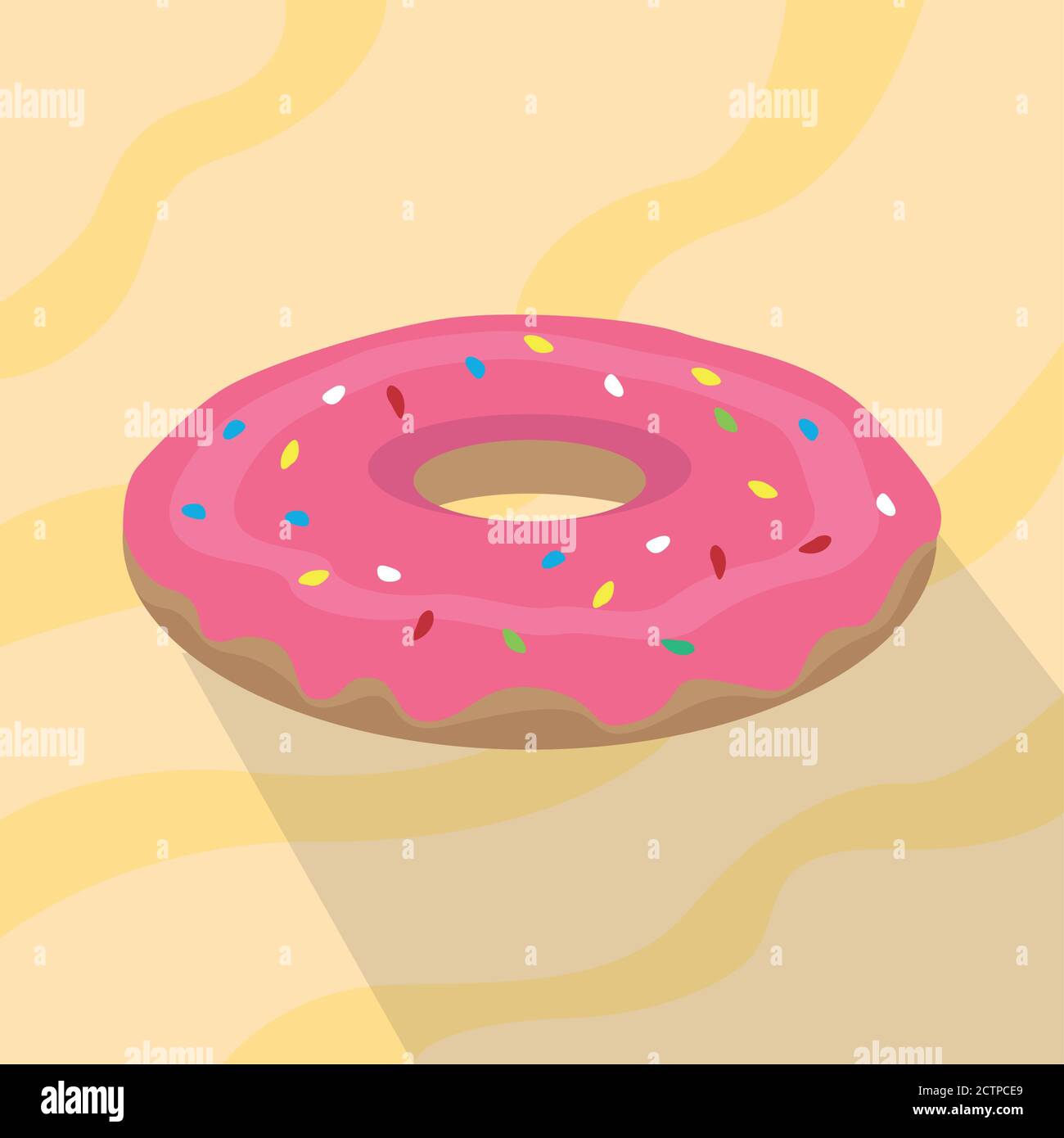 Isolated glazed donut icon. Bakery food - Vector Stock Vector Image ...
