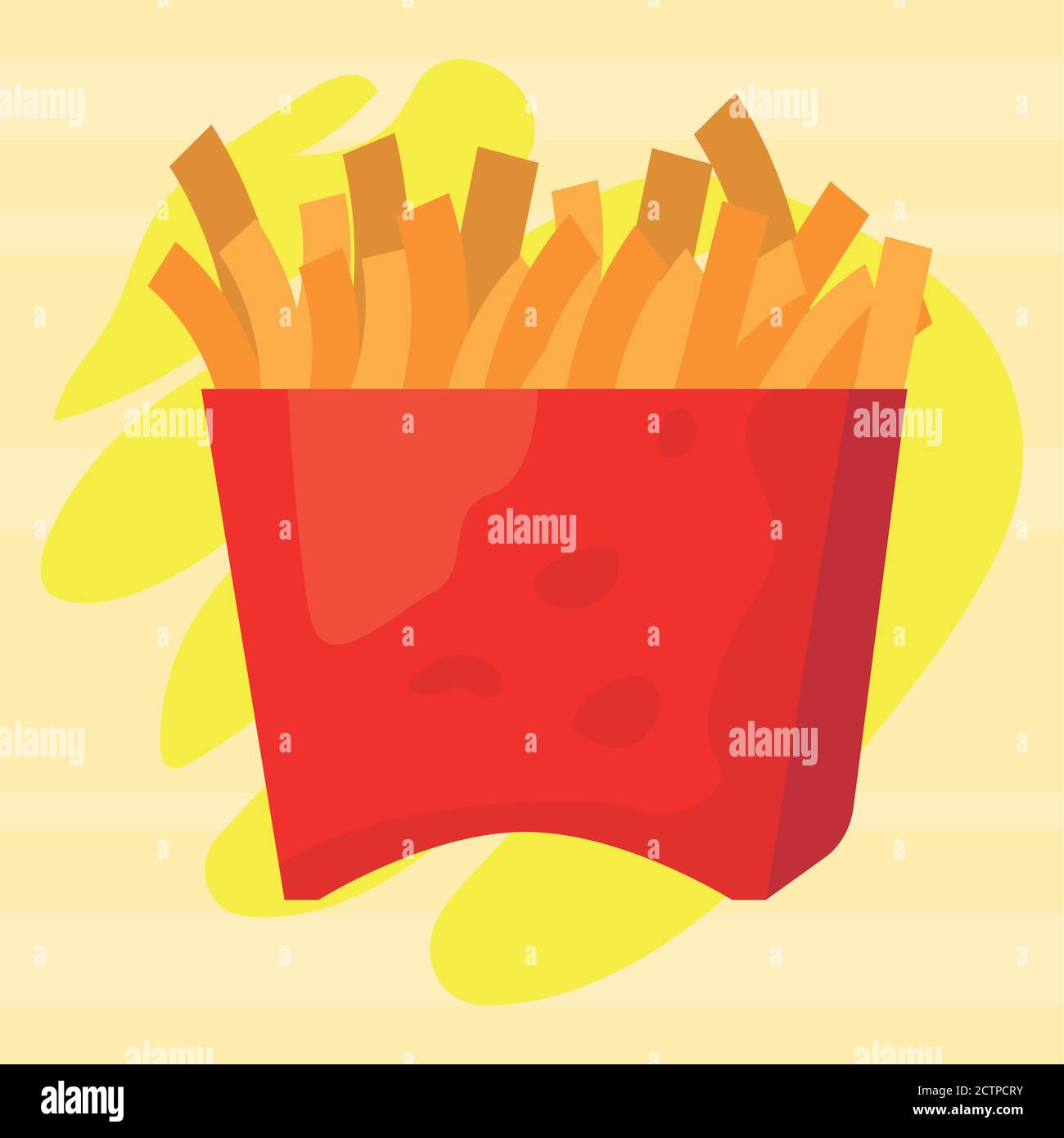 Isolated french fries icon. Fast food - Vector Stock Vector Image & Art ...