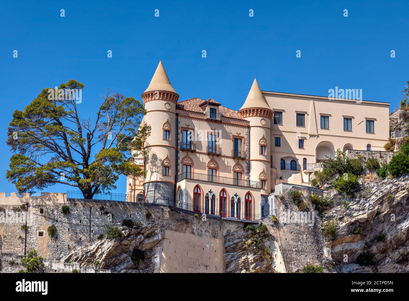 Mezzacapo Castle, Maiori, Amalfi coast, Campania, Italy Stock Photo