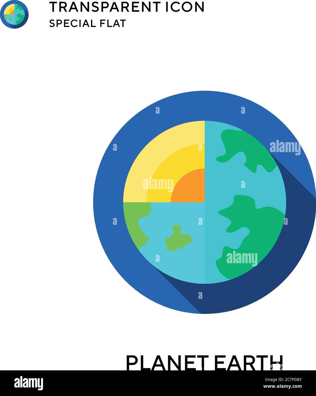 Planet earth vector icon. Flat style illustration. EPS 10 vector Stock ...